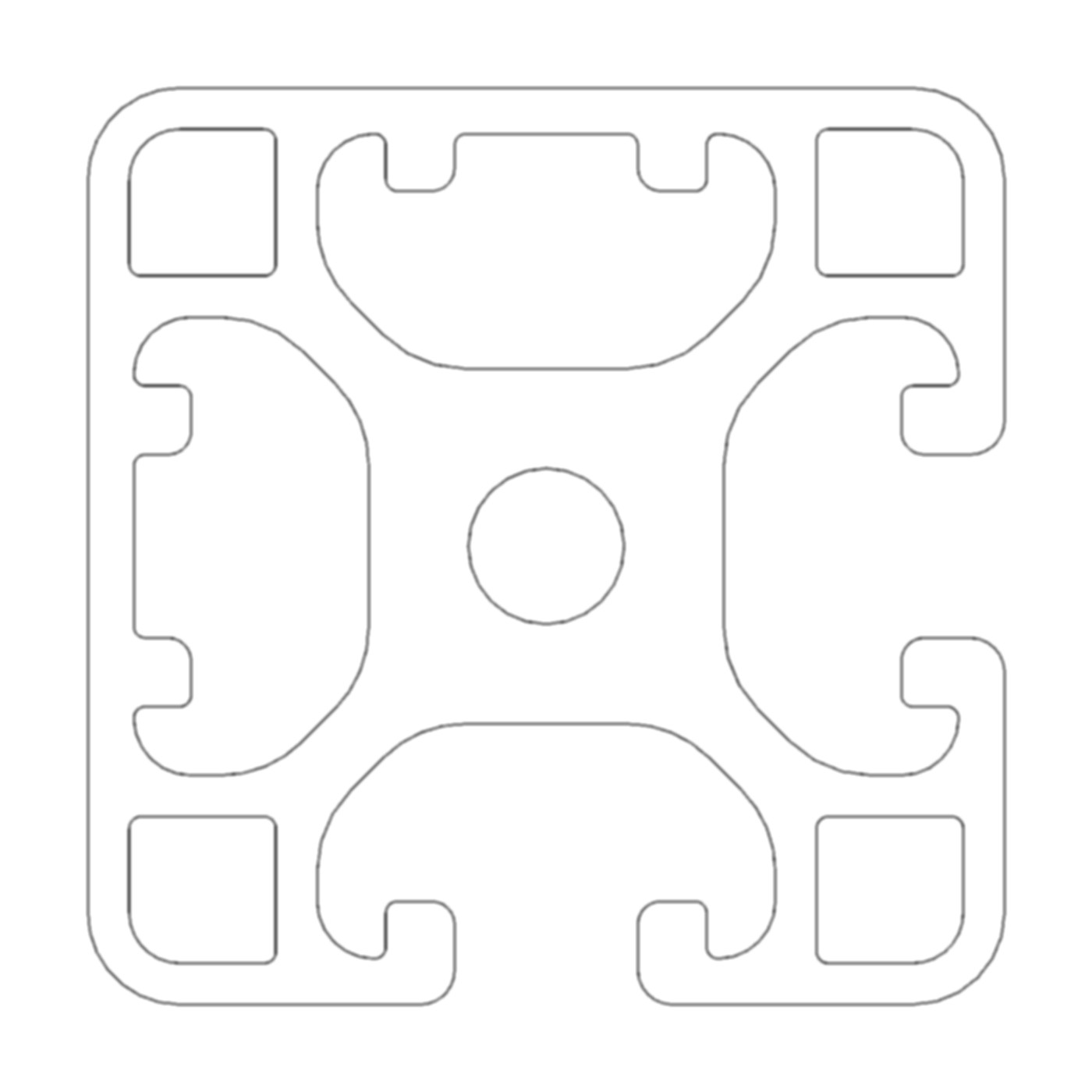 Profil A8 40x40 leicht - 2N 90°