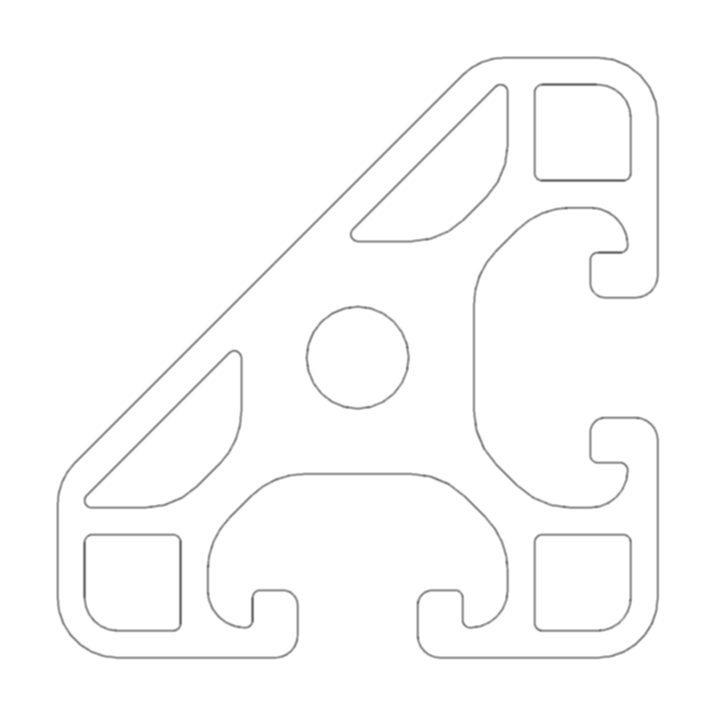 Profil A8 40x40 leicht - 45°