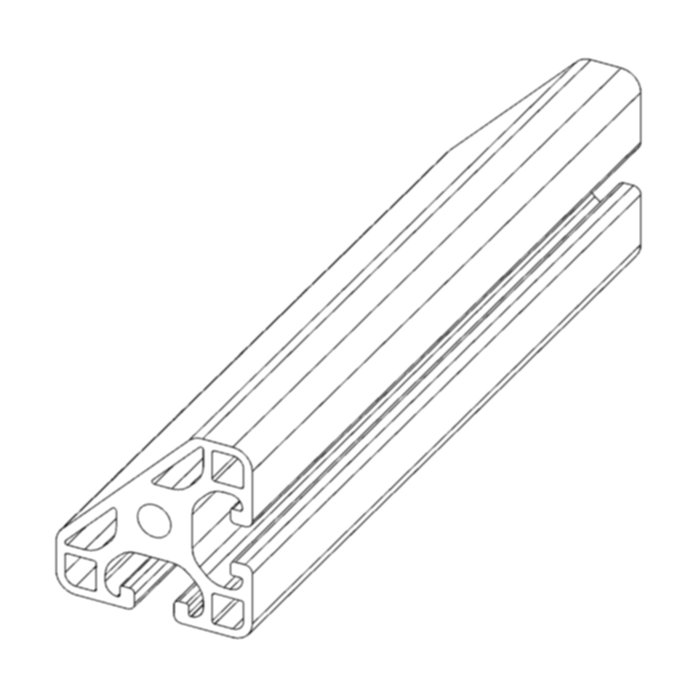 Profil A8 40x40 leicht - 45°