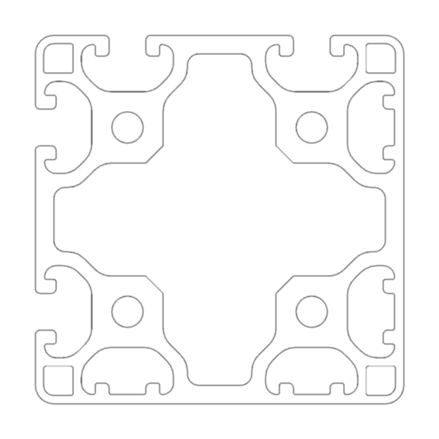 Profil A8 80x80 leicht - 4N 90°