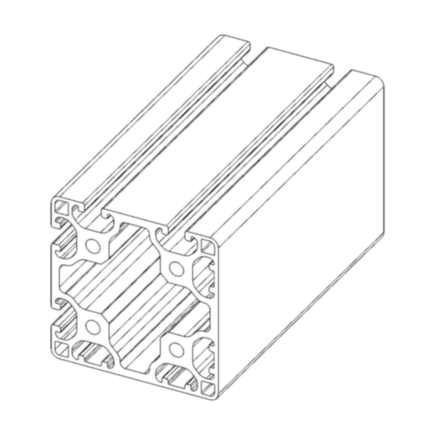 Profil A8 80x80 leicht - 4N 90°