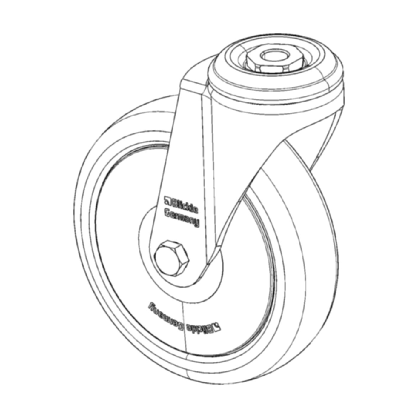 Lenkrolle Ø125mm - Rückenl.