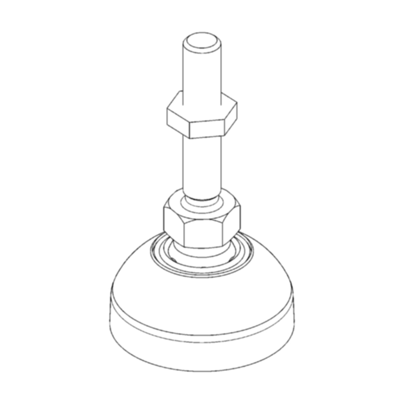 Stellfuss D40 - M8x70
